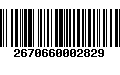 Código de Barras 2670660002829