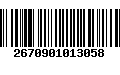 Código de Barras 2670901013058