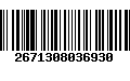 Código de Barras 2671308036930