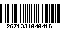 Código de Barras 2671331040416