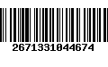 Código de Barras 2671331044674