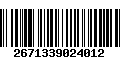 Código de Barras 2671339024012