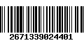 Código de Barras 2671339024401