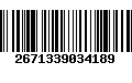 Código de Barras 2671339034189