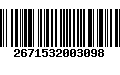 Código de Barras 2671532003098