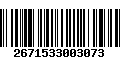 Código de Barras 2671533003073