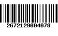 Código de Barras 2672129004078