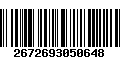 Código de Barras 2672693050648