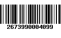 Código de Barras 2673990004099