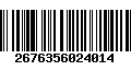 Código de Barras 2676356024014