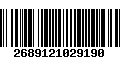 Código de Barras 2689121029190