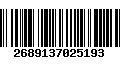 Código de Barras 2689137025193