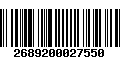 Código de Barras 2689200027550