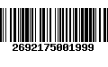 Código de Barras 2692175001999