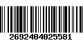 Código de Barras 2692404025581