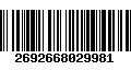 Código de Barras 2692668029981