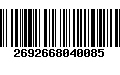 Código de Barras 2692668040085