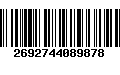 Código de Barras 2692744089878