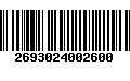 Código de Barras 2693024002600