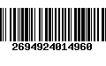 Código de Barras 2694924014960