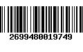 Código de Barras 2699480019749