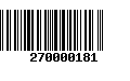 Código de Barras 270000181