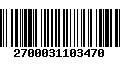 Código de Barras 2700031103470