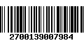 Código de Barras 2700139007984