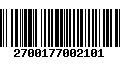 Código de Barras 2700177002101