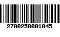 Código de Barras 2700250001045