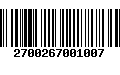 Código de Barras 2700267001007