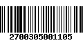 Código de Barras 2700305001105