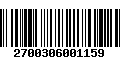 Código de Barras 2700306001159