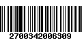 Código de Barras 2700342006309