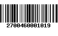 Código de Barras 2700460001019