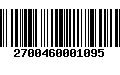 Código de Barras 2700460001095