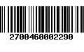 Código de Barras 2700460002290