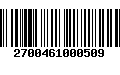 Código de Barras 2700461000509