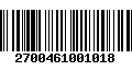 Código de Barras 2700461001018