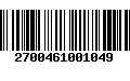 Código de Barras 2700461001049