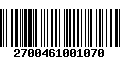 Código de Barras 2700461001070