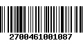 Código de Barras 2700461001087