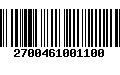 Código de Barras 2700461001100