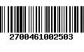 Código de Barras 2700461002503