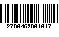 Código de Barras 2700462001017