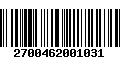 Código de Barras 2700462001031