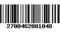 Código de Barras 2700462001048