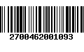 Código de Barras 2700462001093