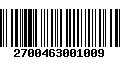 Código de Barras 2700463001009