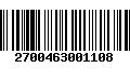 Código de Barras 2700463001108